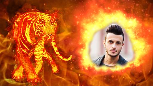 3d Fire Text : Smoke Fire Text Photo Frame Effect screenshot 3