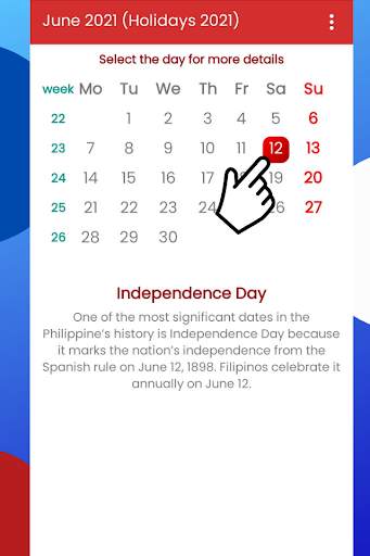 Philippines calendar 2021 for mobile free screenshot 3