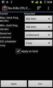 No-frills CPU Control screenshot 1