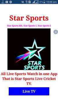 Star Sports Live Cricket TV screenshot 1
