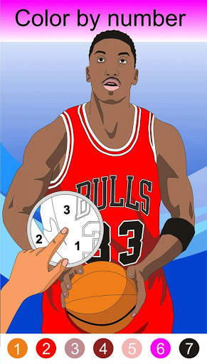 Coloring Basketball  - Color by number 1 تصوير الشاشة