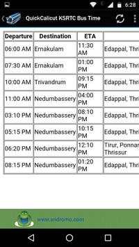 QuickCalicut KSRTC Bus Time screenshot 2