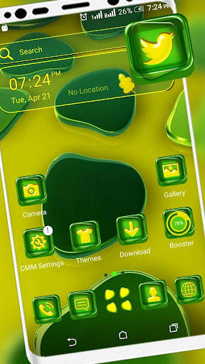 3D Green Gemstone Theme screenshot 1