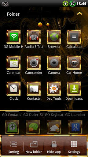GOLD Go Launcher EX theme screenshot 4