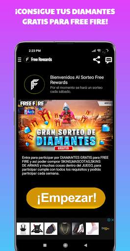 🎁 FreeRewards - Recompensas para Free Fire screenshot 1