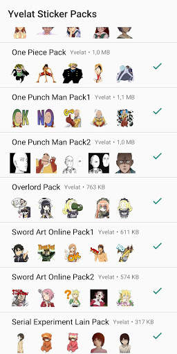 Anime Stickers per WhatsApp - by Yvelat screenshot 4