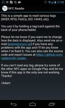 NFC Reader screenshot 1