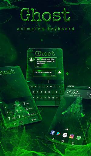 Ghost Animated Keyboard   Live Wallpaper screenshot 1
