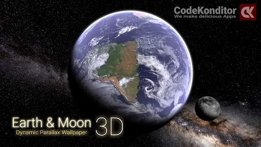 Earth & Moon 3D Live Wallpaper screenshot 2
