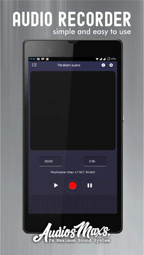 Audio recording application screenshot 1