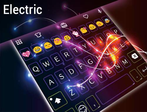 Neon Electric Emoji Keyboard स्क्रीनशॉट 6