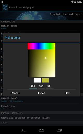 Fractal Live Wallpaper Lite screenshot 7