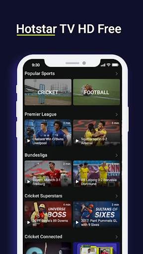 Live TV Cricket HD - Free Hot Star Guide screenshot 1