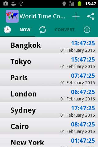 World Time Zone Converter screenshot 1