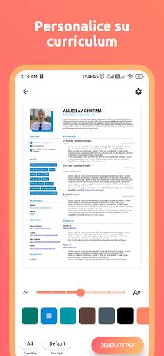 ResumeX: fabricante currículum screenshot 3
