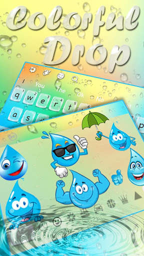Colourfull Water Drop Keyboard Theme स्क्रीनशॉट 2
