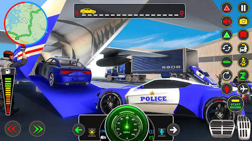 Police Muscle Car Cargo Plane screenshot 6