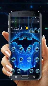 Bat Hero Blue Neon theme screenshot 1