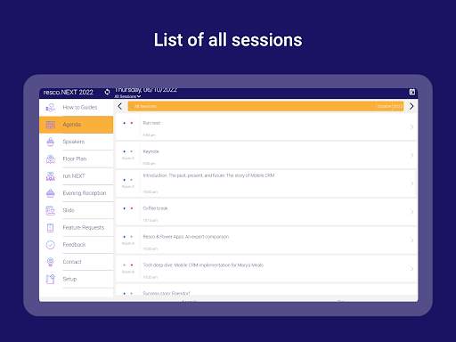 Resco.next Event App screenshot 2
