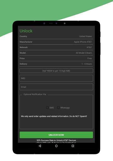 Free Unlock Network Code for Android Phones screenshot 12