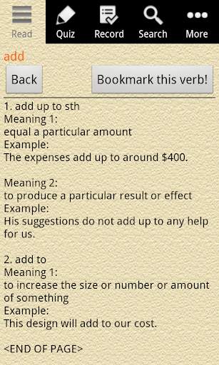 English Grammar – Phrasal Verb (free) screenshot 2