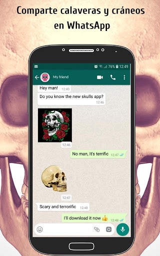 Stickers De Calaveras Para Chat - WAStickerApps screenshot 2