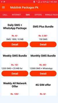 All Mobilink Packages 2019 Free: screenshot 1