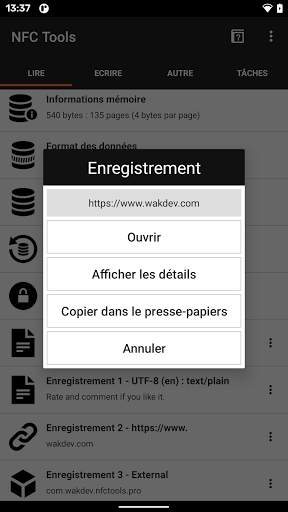 NFC Tools screenshot 2