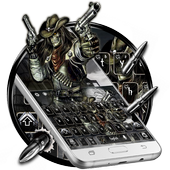 Dark Night Skull Gun Keyboard Theme icon