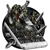 Dark Night Skull Gun Keyboard Theme 10001001