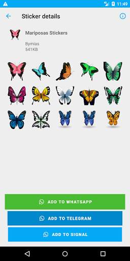 Butterfly Sticker for Telegram WhatsApp Signal 🦋 screenshot 3