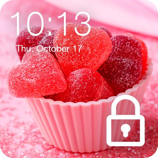 Sweet Candy Love Valentine HD AppLock Security 1.0