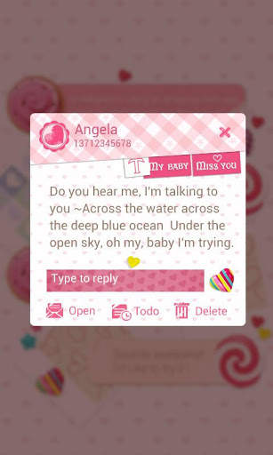 (FREE) GO SMS LOVE YOU THEME screenshot 4