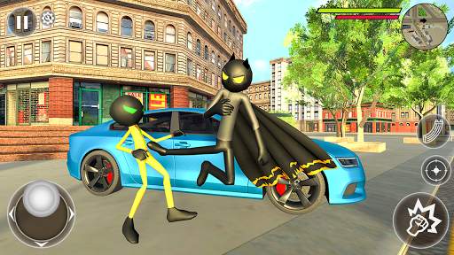 Bat Rope Hero Stickman Crime - Gangster Mafia Game screenshot 3