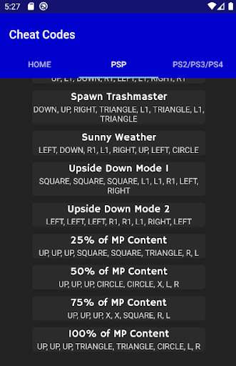 Cheat Codes for VC Stories screenshot 2