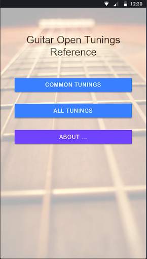 Guitar Open Tuning Reference скриншот 1