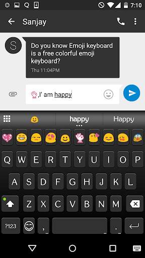 Classic Black Emoji Keyboard screenshot 5