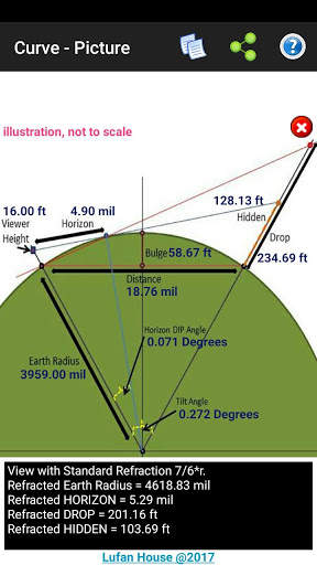 Flat Earth - Curve & Globe Calculator screenshot 3