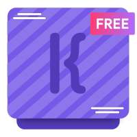 Stripes KWGT and KLCK FREE logo