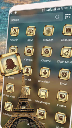 Vintage Eiffel Tower Launcher Theme screenshot 2