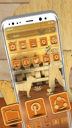Wooden Art Launcher Theme screenshot 3