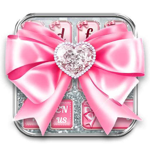 Pink Diamond Bow Keyboard 10001001