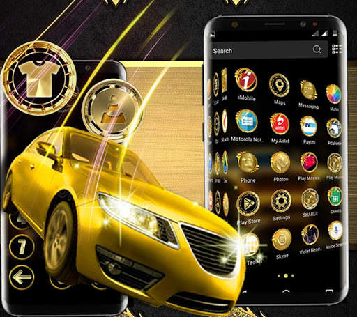 Golden Car Launcher Theme screenshot 5