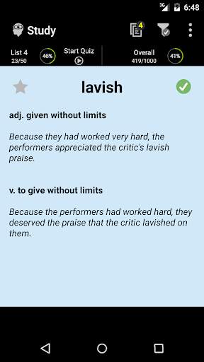 SAT Vocabulary Quiz 1000 screenshot 3