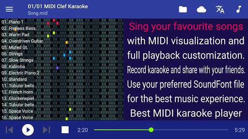 MIDI Clef Karaoke Player 6 تصوير الشاشة
