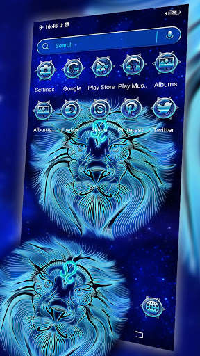 Leo Zodiac Sign Neon Launcher Theme screenshot 3