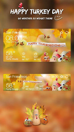 Happy Turkey Day GO Weather EX screenshot 2