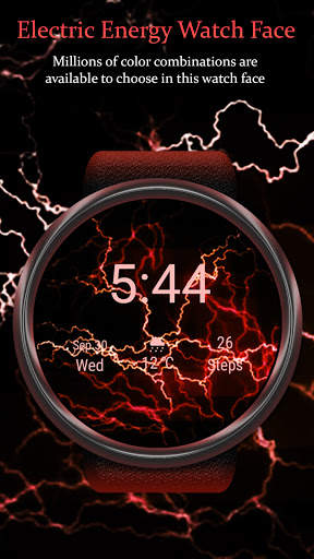 Electric Energy Watch Face - Wear OS Smartwatch screenshot 3