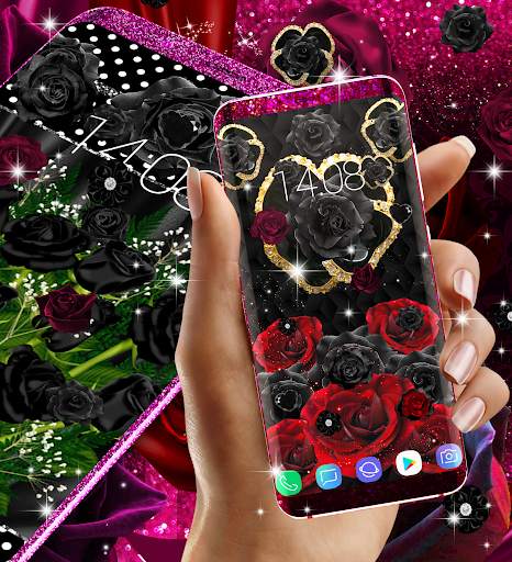 Black rose live wallpaper screenshot 5