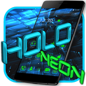Holo Launcher Black Tech Theme icon